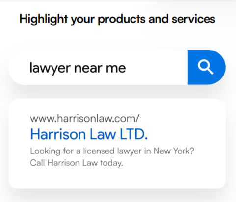 Highlight your products and services